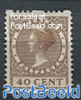 Netherlands 1925 40c, Sync. Perf., Stamp Out Of Set, Unused (hinged) - Ungebraucht