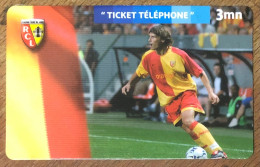 TICKET TÉLÉPHONE FOOTBALL RCL LENS PREPAID PREPAYÉE CALLING CARD NO TELECARTE PHONECOTE SCHEDA PHONE CARD - FT