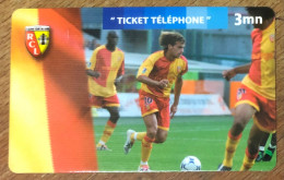 TICKET TÉLÉPHONE FOOTBALL RCL LENS PREPAID PREPAYÉE CALLING CARD NO TELECARTE PHONECOTE SCHEDA PHONE CARD - Billetes FT