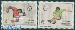 Bangladesh 1990 World Cup Football 2v, Mint NH, Sport - Football - Bangladesch