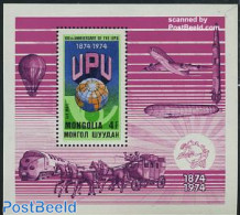 Mongolia 1974 UPU Centenary S/s, Mint NH, Nature - Water, Dams & Falls - U.P.U. - Art - Architecture - U.P.U.