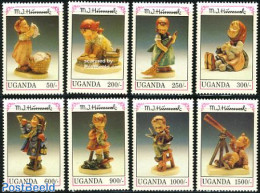 Uganda 1992 Hummel 8v, Mint NH, Art - Art & Antique Objects - Sculpture - Skulpturen