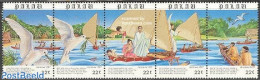 Palau 1987 Christmas 5v [::::], Mint NH, Nature - Religion - Transport - Birds - Christmas - Ships And Boats - Noël