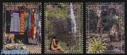 French Polynesia 2006 Tourism 3v, Mint NH, Nature - Various - Water, Dams & Falls - Textiles - Tourism - Unused Stamps