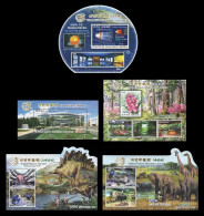 North Korea 2017 Mih. 6406/10 (Bl.950/54) Natural History Museum. Flora. Fauna. Dinosaurs. Elephants. Giraffes MNH ** - Korea (Nord-)