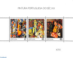 Portugal 1988 Paintings S/s, Mint NH, Performance Art - Music - Art - Modern Art (1850-present) - Unused Stamps