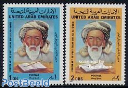 United Arab Emirates 1987 Salin Bin Ali Al-Owais 2v, Mint NH - Otros & Sin Clasificación