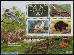 Sri Lanka (Ceylon) 1994 Animal Protection S/s, Mint NH, Nature - Animals (others & Mixed) - Bears - Reptiles - Sri Lanka (Ceylon) (1948-...)