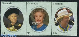 Grenada 1996 Queen Birthday 3v [::], Mint NH, History - Kings & Queens (Royalty) - Familles Royales