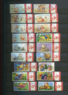 Belgie Duostamps Disney Winnie The Pooh 18 X Gestempeld Gepersonaliseerde Zegels (staat Zie Scan)  Strips Comics BD - Used