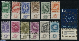 Israel 1961 Definitives, Zodiac 13v, Mint NH, Science - Unused Stamps (with Tabs)