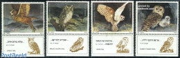 Israel 1987 Biblical Birds 4v, Mint NH, Nature - Religion - Birds - Birds Of Prey - Owls - Bible Texts - Nuevos (con Tab)