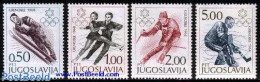Yugoslavia 1968 Olympic Winter Games Grenoble 4v, Mint NH, Sport - Ice Hockey - Olympic Winter Games - Skating - Skiing - Nuovi