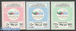 Kuwait 1994 Kuwait Port Authority 3v, Mint NH, Transport - Ships And Boats - Ships