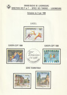 LUXEMBOURG - Emission Du 6 Juin 1988 - 3 Enveloppes 1er Jour +  5 Timbres Neufs - Nuevos