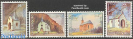 Luxemburg 1991 Caritas, Chapels 4v, Mint NH, Religion - Christmas - Churches, Temples, Mosques, Synagogues - Unused Stamps