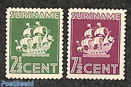 Suriname, Colony 1941 Ships 2v, Unused (hinged), Transport - Ships And Boats - Bateaux