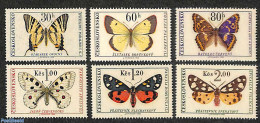 Czechoslovkia 1966 Butterflies 6v, Mint NH, Nature - Butterflies - Other & Unclassified