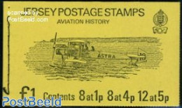Jersey 1975 Definitives Booklet, Astra Double Decker, Mint NH, Transport - Stamp Booklets - Aircraft & Aviation - Unclassified