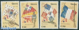 Ghana 1989 Philexfrance 4v, Mint NH, History - Various - Flags - Philately - Weapons - Sin Clasificación