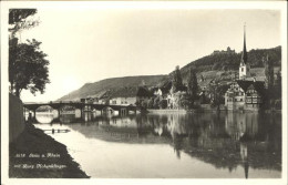 11356802 Stein Rhein Partie Am Rheinufer Bruecke Kirche Burg Hohenklingen Stein  - Altri & Non Classificati