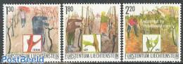 Liechtenstein 2003 Wine 3v, Mint NH, Nature - Various - Wine & Winery - Agriculture - Unused Stamps