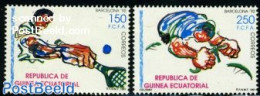 Equatorial Guinea 1992 Olympic Games Barcelona 2v, Mint NH, Sport - Olympic Games - Tennis - Tenis