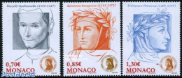 Monaco 2009 Historical Personalities 3v, Mint NH, Art - Authors - Nuovi