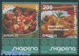 Albania 2005 Europa, Gastronomy 2v, Mint NH, Health - History - Food & Drink - Europa (cept) - Levensmiddelen