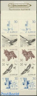 Sweden 1968 Animals 2x5v In Booklet, Mint NH, Nature - Animals (others & Mixed) - Birds - Birds Of Prey - Rabbits / Ha.. - Unused Stamps