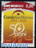 San Marino 2011 Corale San Marino 1v, Mint NH, Performance Art - Music - Unused Stamps