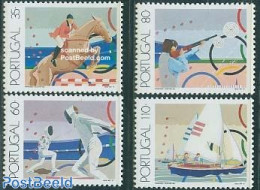 Portugal 1991 Olympic Sports 4v, Mint NH, Nature - Sport - Horses - Fencing - Sailing - Shooting Sports - Sport (other.. - Ongebruikt