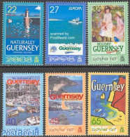 Guernsey 2003 Poster Art 6v, Mint NH, History - Transport - Various - Europa (cept) - Ships And Boats - Lighthouses & .. - Schiffe