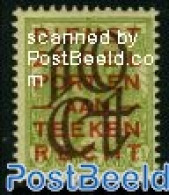 Netherlands 1923 10c @ 3c Olive Green, Stamp Out Of Set, Mint NH - Nuevos