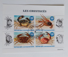 N° 9954 à 9957       Les Crustacés  -  Oblitérés - Centrafricaine (République)