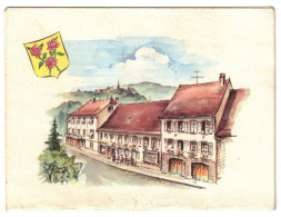 BELLE CARTE DE VISITE : HÔTEL RESTAURANT AUX 3 ROSES - LA PETITE PIERRE - 67 BAS-RHIN - ALSACE - Tarjetas De Visita