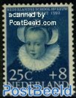 Netherlands 1956 25+8c, Portrait Of A Girl,Stamp Out Of Set, Unused (hinged), Art - Paintings - Ungebraucht