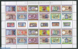 Suriname, Republic 2011 Paper Money 2x12v M/s, Mint NH, Nature - Various - Birds - Fish - Money On Stamps - Poissons