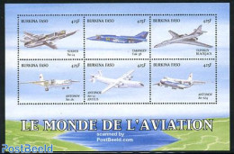 Burkina Faso 1999 Aeroplanes 6v M/s, Mint NH, Transport - Aircraft & Aviation - Airplanes