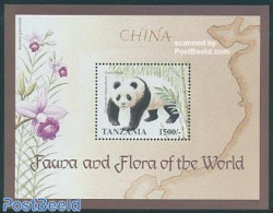 Tanzania 1998 Panda S/s, Mint NH, Nature - Bears - Tansania (1964-...)