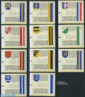 Liechtenstein 1995 Automat Stamps, Coat Of Arms 11v, Mint NH, History - Coat Of Arms - Automat Stamps - Unused Stamps