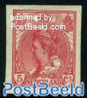 Netherlands 1923 5c Red, Imperforated, Stamp Out Of Set, Mint NH - Ungebraucht