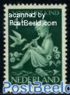 Netherlands 1938 4+2c, Stamp Out Of Set, Mint NH, Nature - Performance Art - Birds - Flowers & Plants - Music - Unused Stamps