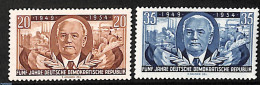 Germany, DDR 1954 5 Years DDR 2v, Mint NH, History - Flags - History - Nuevos