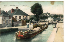 89 :  Rogny : Le Canal, L'écluse Et Péniche (trace)  ///  Ref. Mai 24 ///  N° 29.690 - Autres & Non Classés