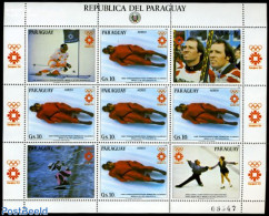 Paraguay 1984 Olympic Winter Winners M/s, Mint NH, Sport - Olympic Winter Games - Skating - Skiing - Ski
