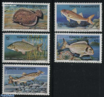 Türkiye 1975 Fish 5v, Mint NH, Nature - Fish - Other & Unclassified
