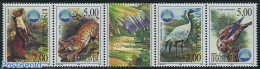 Yugoslavia 1998 Protected Animals 4v+tab [::T::] (tab May Vary), Mint NH, Nature - Animals (others & Mixed) - Birds - .. - Unused Stamps