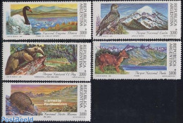 Argentina 1990 National Parks 5v, Mint NH, Nature - Animals (others & Mixed) - Birds - National Parks - Swans - Unused Stamps