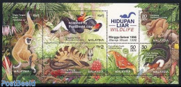 Malaysia 1996 Fauna S/s, Mint NH, Nature - Animals (others & Mixed) - Birds - Butterflies - Monkeys - Sonstige & Ohne Zuordnung